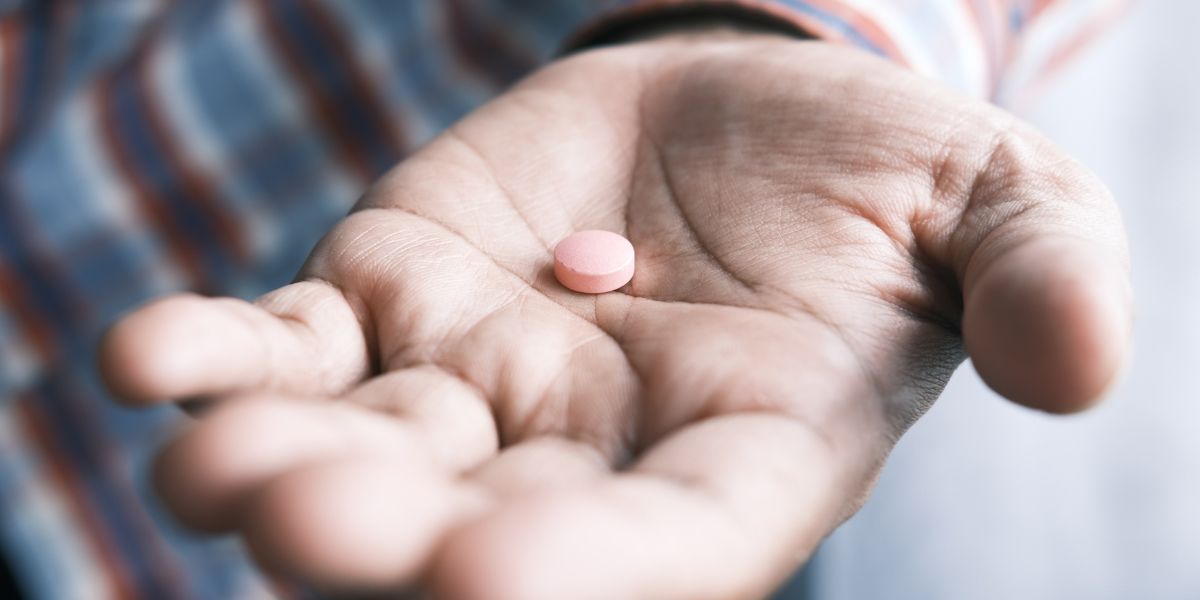 single pill in hand