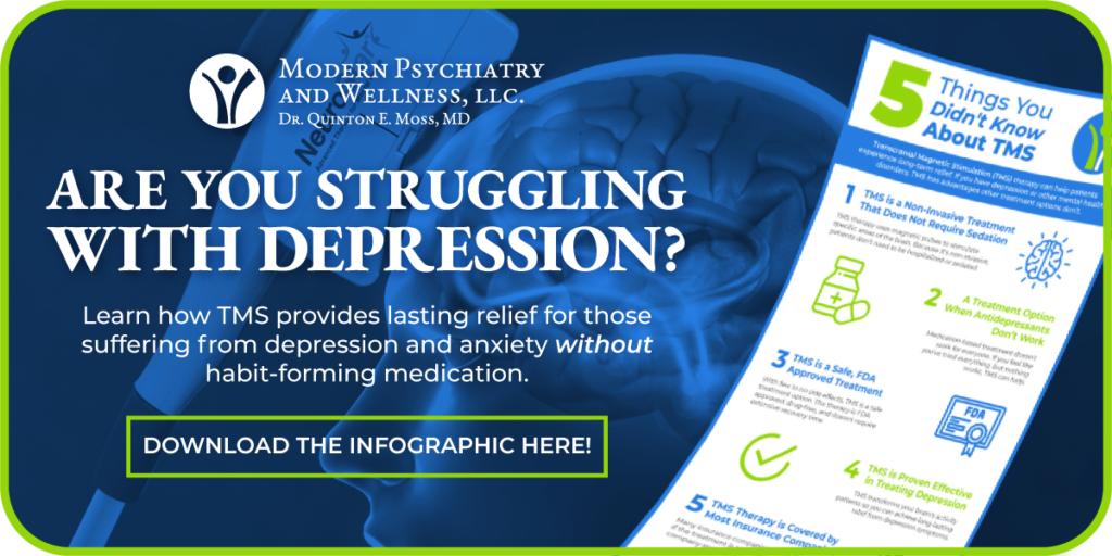 Are you struggling with depression? Learn how TMS provides lasting relief for those suffering from depression and anxiety, without habit forming medication. Download the infographic here.