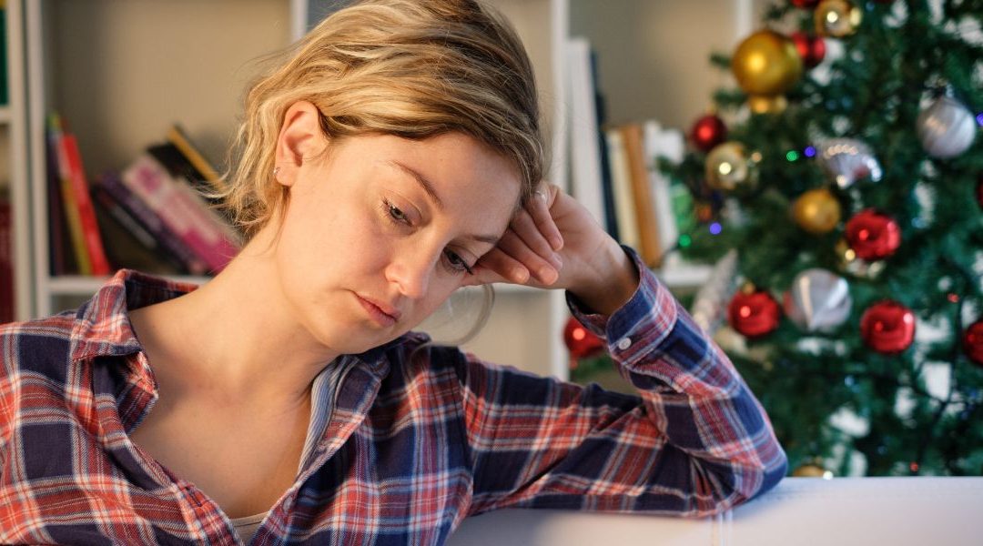 woman alone at christmas