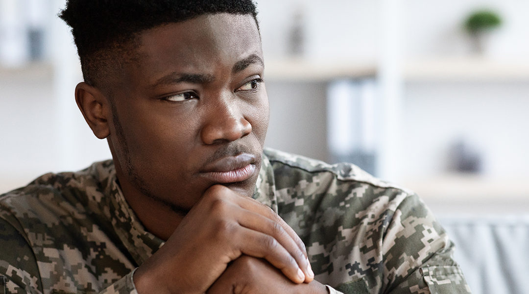 soldier receiving mental health treatment