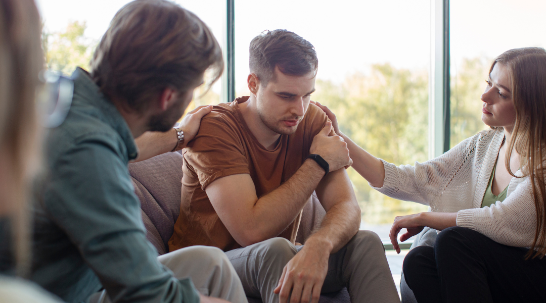 group of teens attending youth iop session