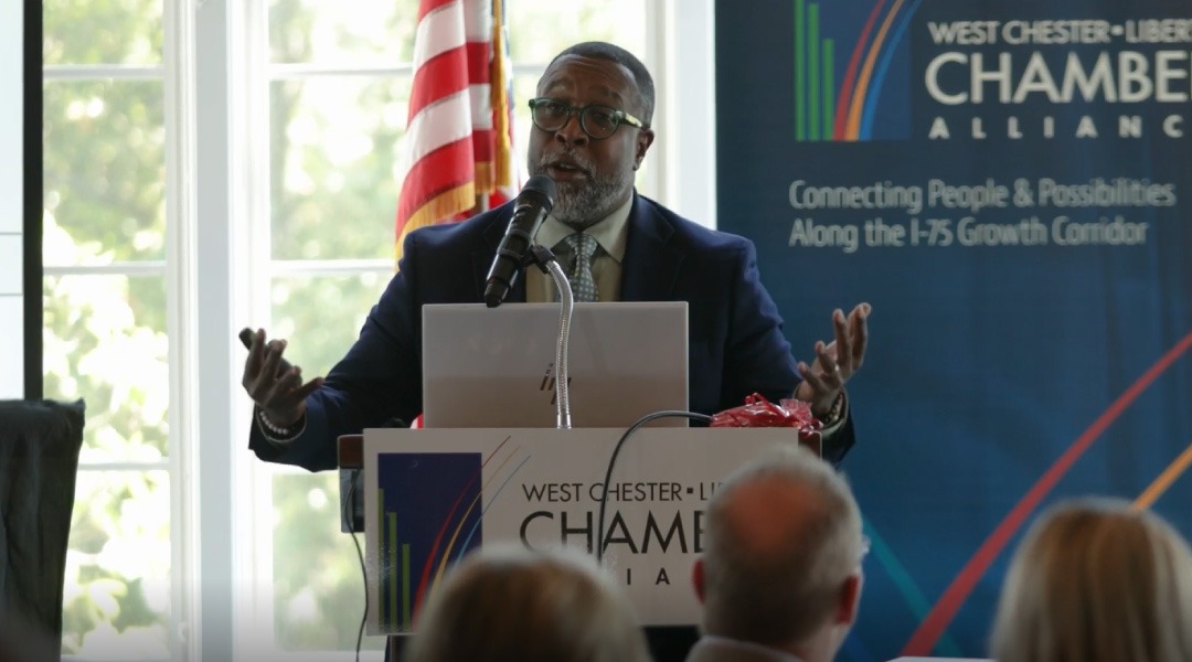 Dr moss speaking at youth mental health event